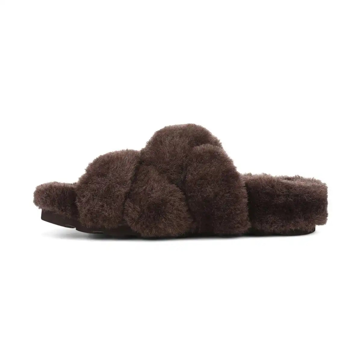 Peppa Open Toe Slipper Dark Brown