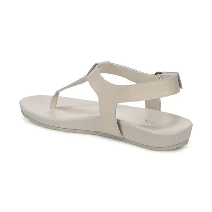 Palisades Toe Post Ankle Strap Sandal Cream Patent