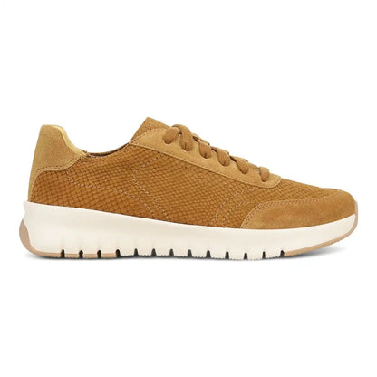 Uptown Sneaker Golden Brown Snake Embossed Nubuck