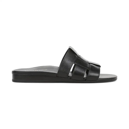 Glendora Slide Sandal Black Leather