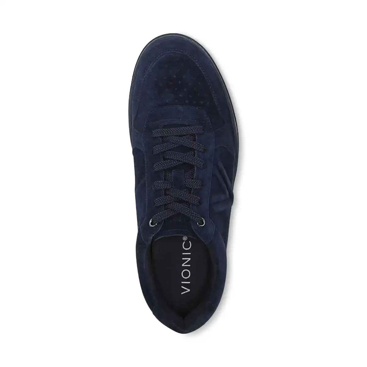 Lucas Court Lace Up Sneaker Navy Blazer Suede