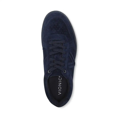 Lucas Court Lace Up Sneaker Navy Blazer Suede