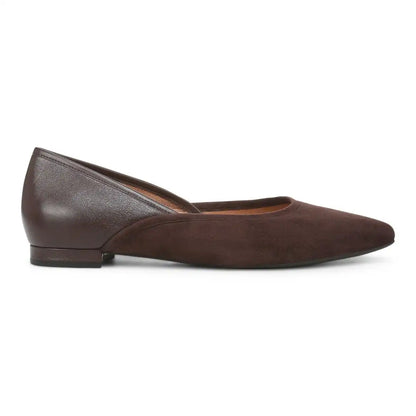 Gracia Ballet Flat Chocolate Ganache Leather