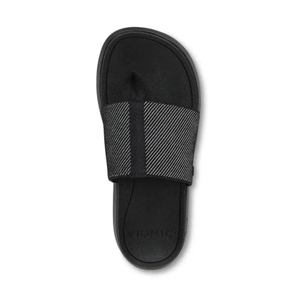 Beach Aqua Platform Toe Post Sandal Black