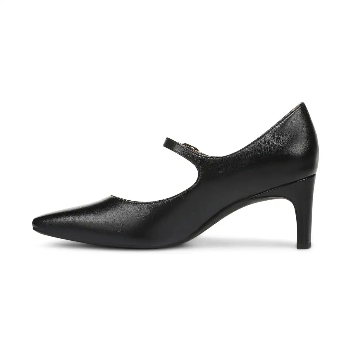 Samira Mary Jane Dress Heel Black Leather