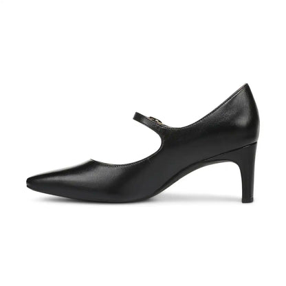 Samira Mary Jane Dress Heel Black Leather