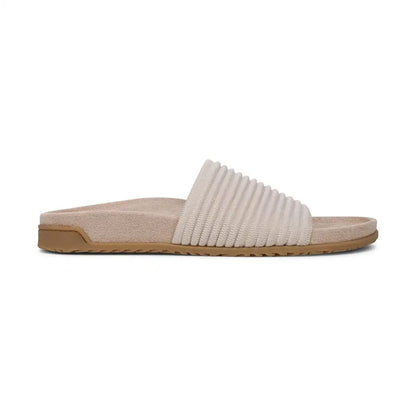Evie Knit Slide Sandal Cream