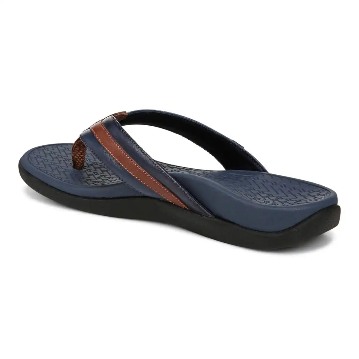Men's Tide II Toe Post Sandal Navy Brown