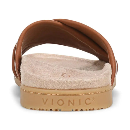 Etna Slide Sandal Tan Leather