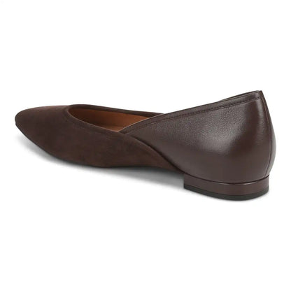Gracia Ballet Flat Chocolate Ganache Leather