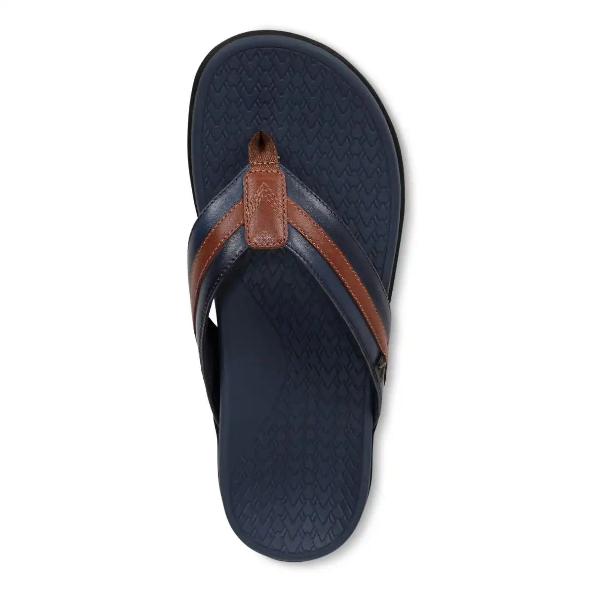Men's Tide II Toe Post Sandal Navy Brown