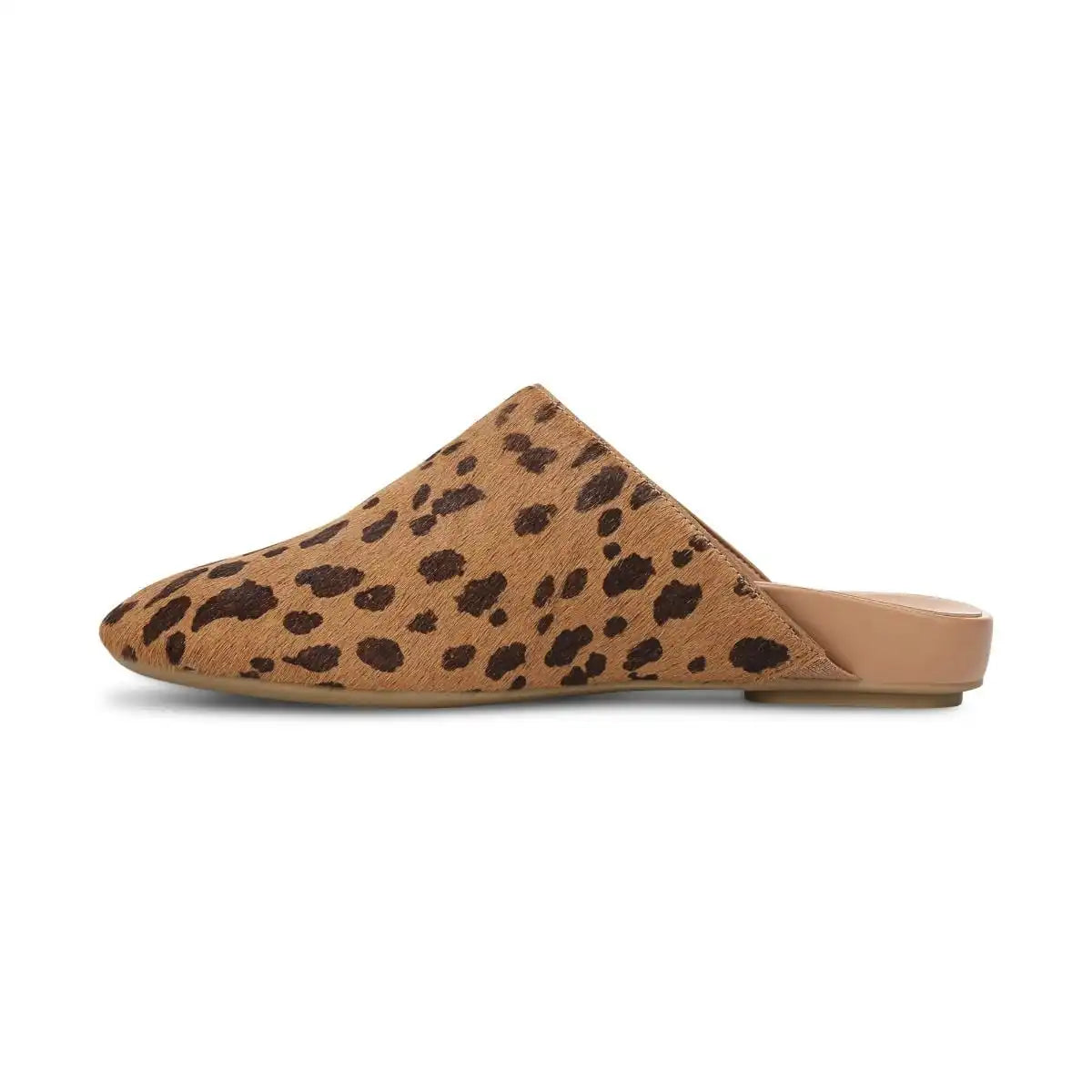 Opal Slip On Mule Tan Leopard Haircalf