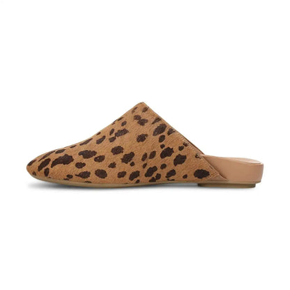Opal Slip On Mule Tan Leopard Haircalf
