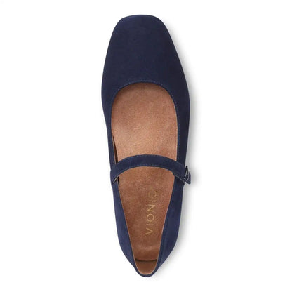 Alameda Mary Jane Flat Navy Suede