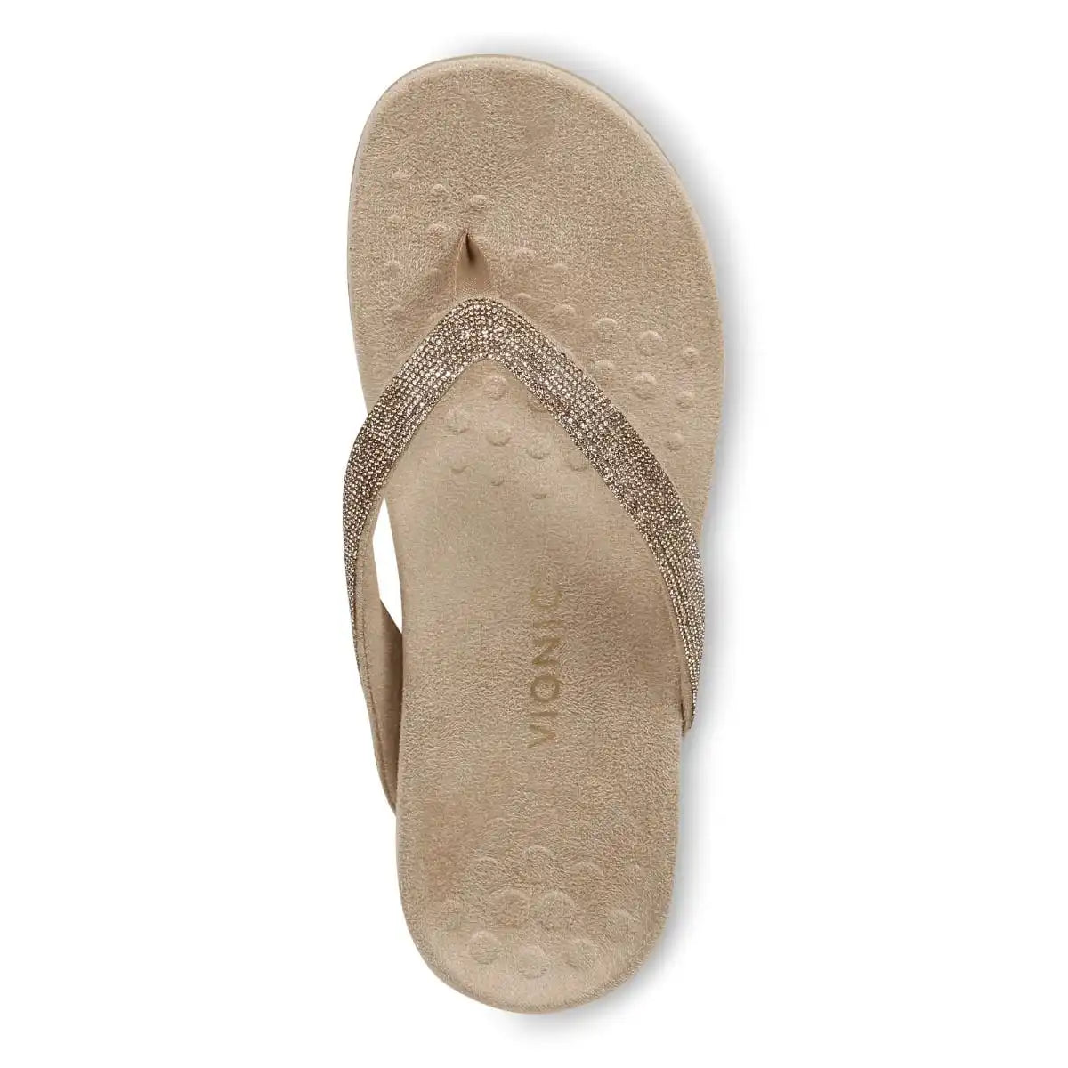 Dillon Shine Toe Post Sandal Champagne