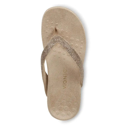 Dillon Shine Toe Post Sandal Champagne