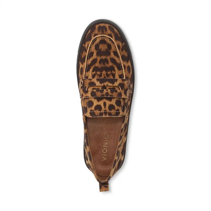 Uptown Loafer Tan Leopard Print Suede