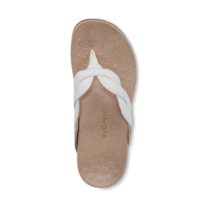 Bella Braid Toe Post Sandal White Nappa