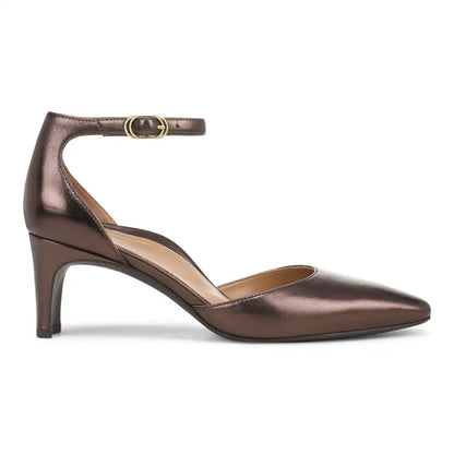 Scarlett Dress Heel Brown Metallic Leather
