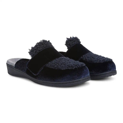 Gemma II Mule Slippers Navy Blazer Velvet