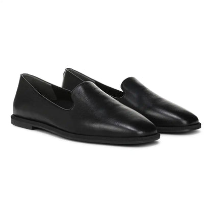 Willa 2.0 Slip on Flat Black Leather