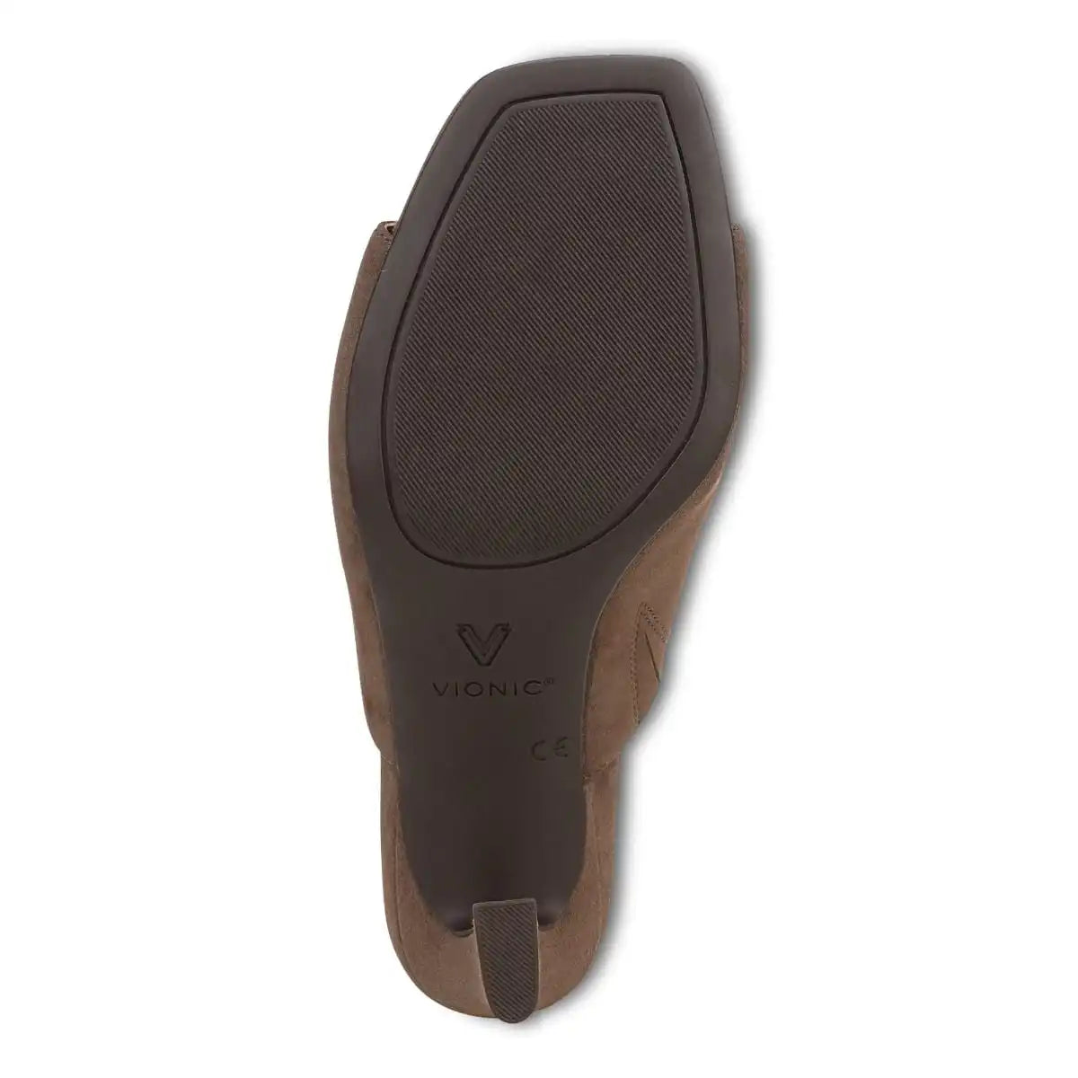 Charlie Heeled Slide Sandal Driftwood Suede