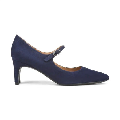 Samira Mary Jane Dress Heel Navy Blazer Suede