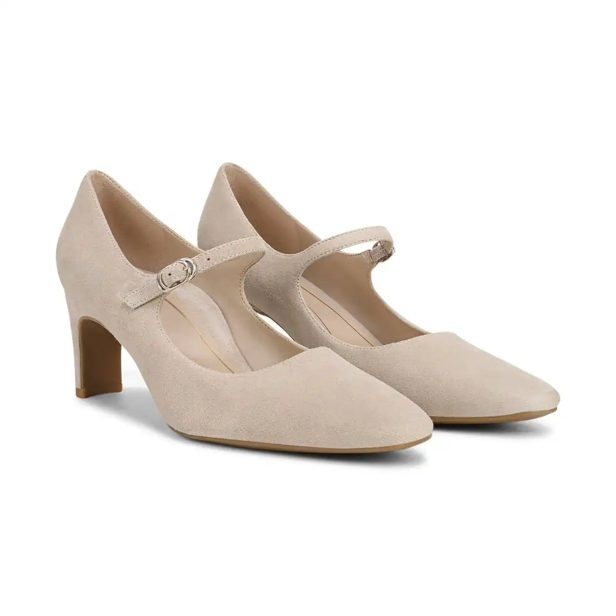 Samira Mary Jane Dress Heel Lucid Beige Suede