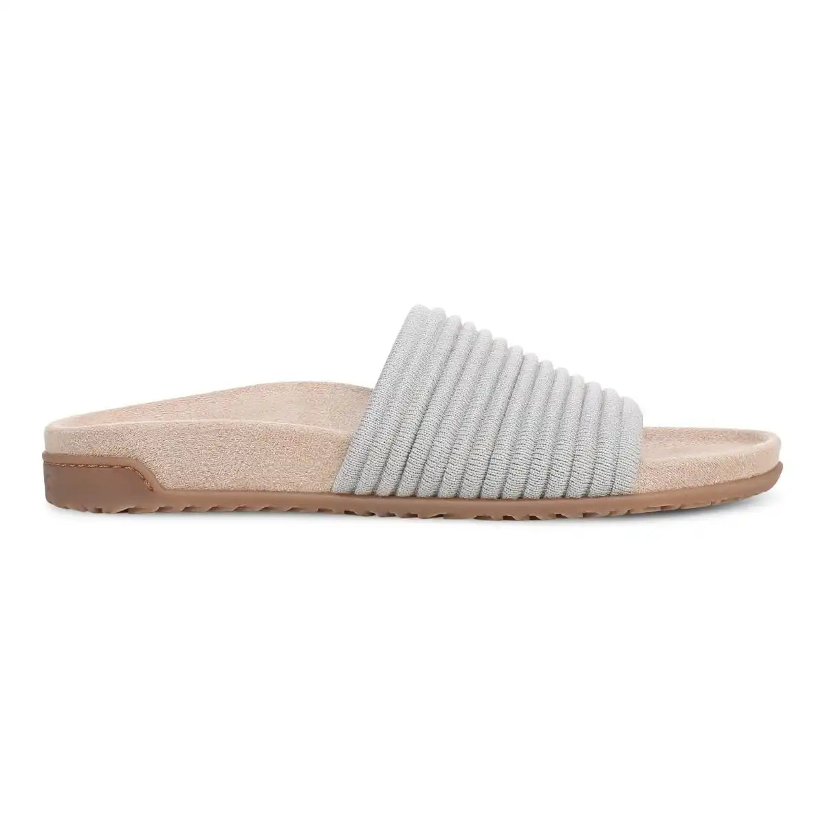 Evie Knit Slide Sandal Vapor Silver