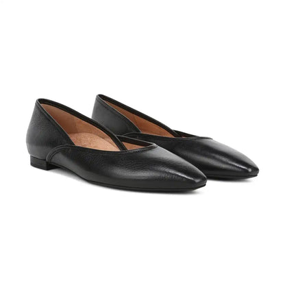 Gracia Ballet Flat Black Leather