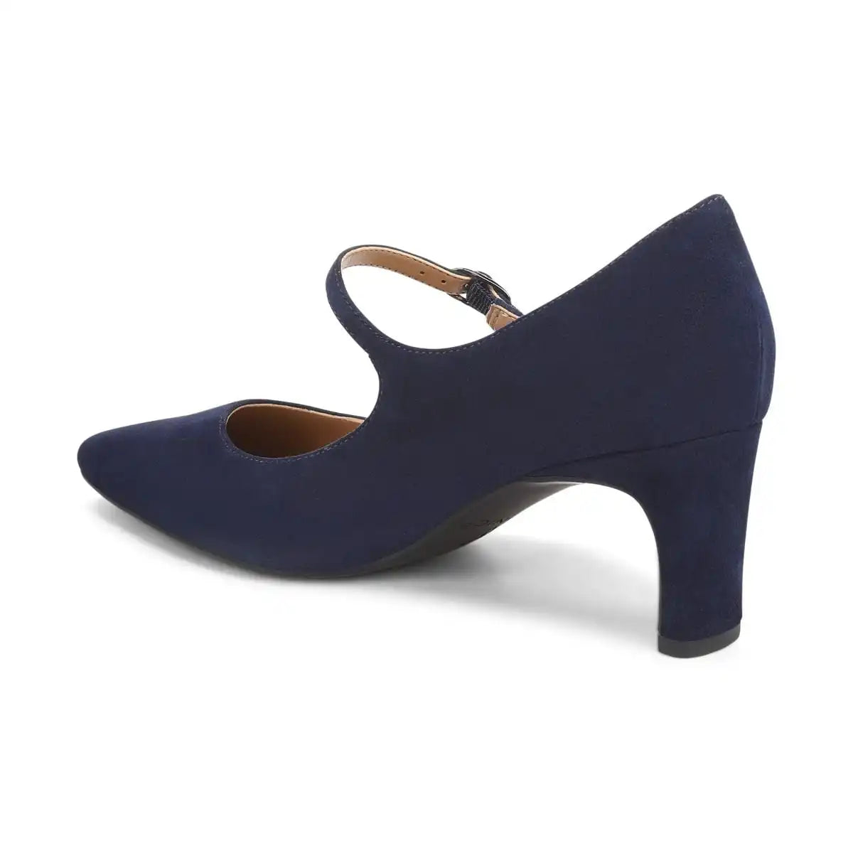 Samira Mary Jane Dress Heel Navy Blazer Suede