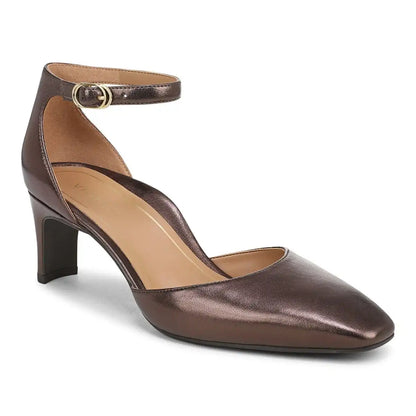 Scarlett Dress Heel Brown Metallic Leather