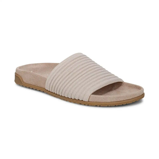Evie Knit Slide Sandal Cream