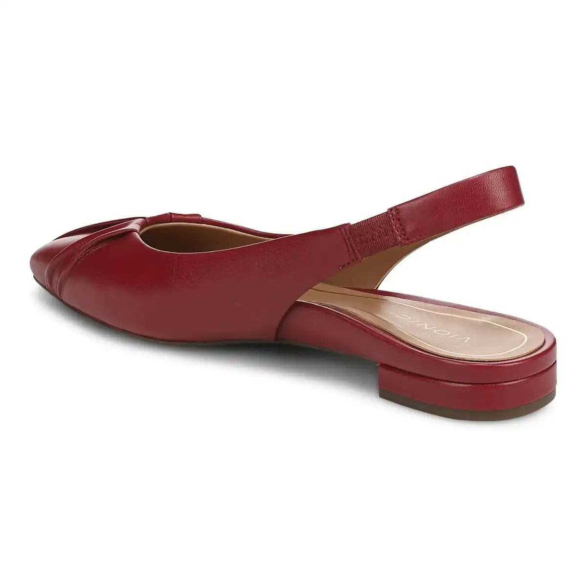 Gabriela Slingback Flat Tibetan Red Leather
