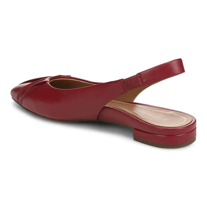 Gabriela Slingback Flat Tibetan Red Leather