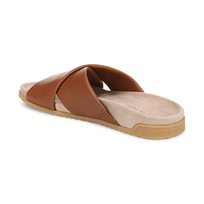 Etna Slide Sandal Tan Leather