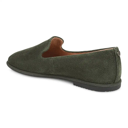 Willa 2.0 Slip on Flat Olive Moss Suede