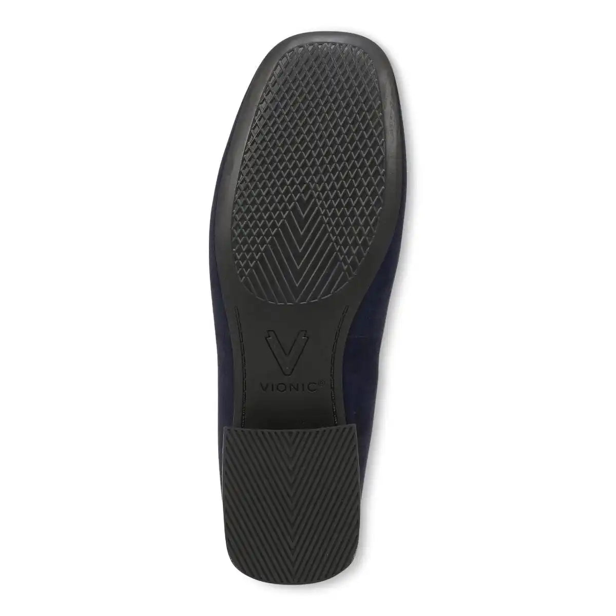 Petra Heeled Ballet Flat Navy Blazer Suede