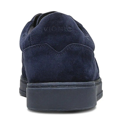 Lucas Court Lace Up Sneaker Navy Blazer Suede