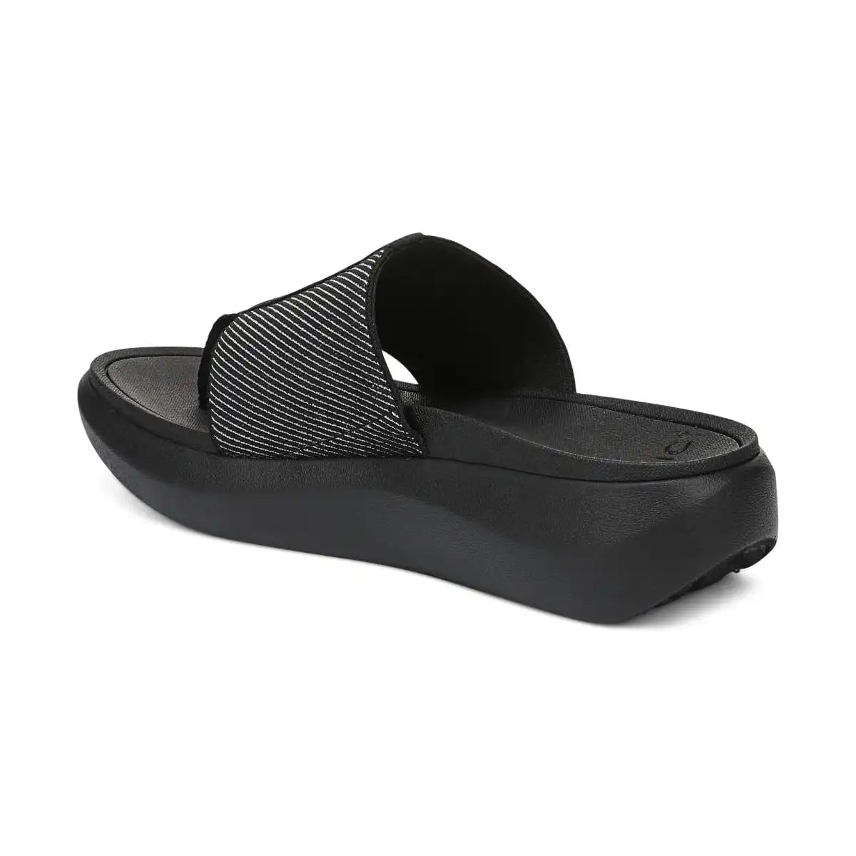 Beach Aqua Platform Toe Post Sandal Black