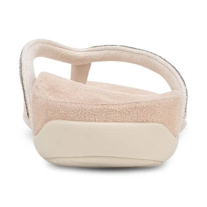 Dillon Shine Toe Post Sandal Cream