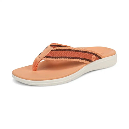 Beach Indigo Toe Post Sandal Shell Coral Multi