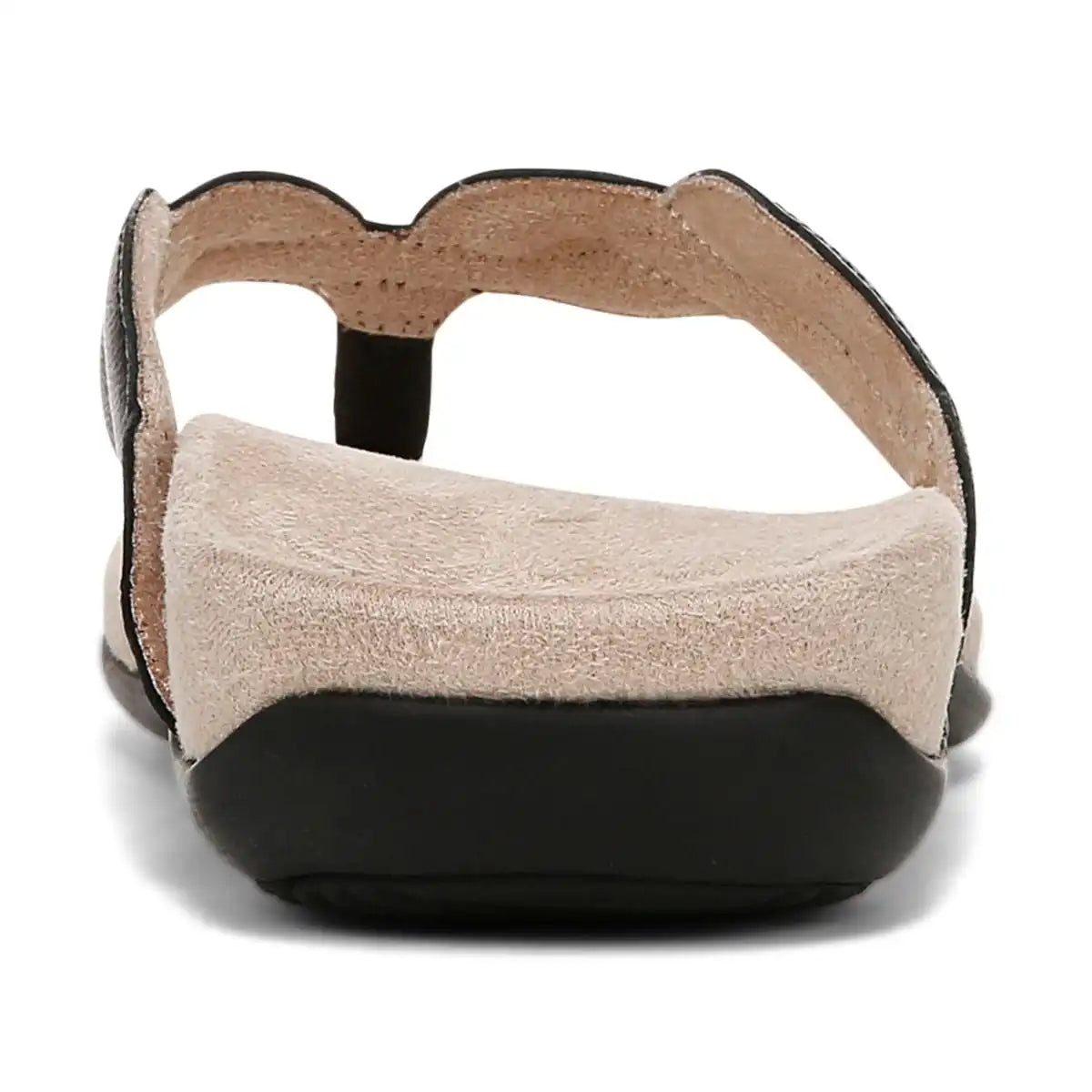 Bella Braid Toe Post Sandal Black Nappa