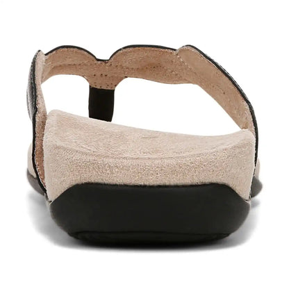 Bella Braid Toe Post Sandal Black Nappa