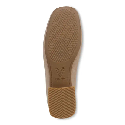 Petra Heeled Ballet Flat Desert Sand Suede
