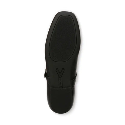 Alameda Mary Jane Flat Black Leather