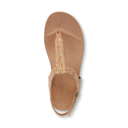 Palisades Toe Post Ankle Strap Sandal Gold Cork