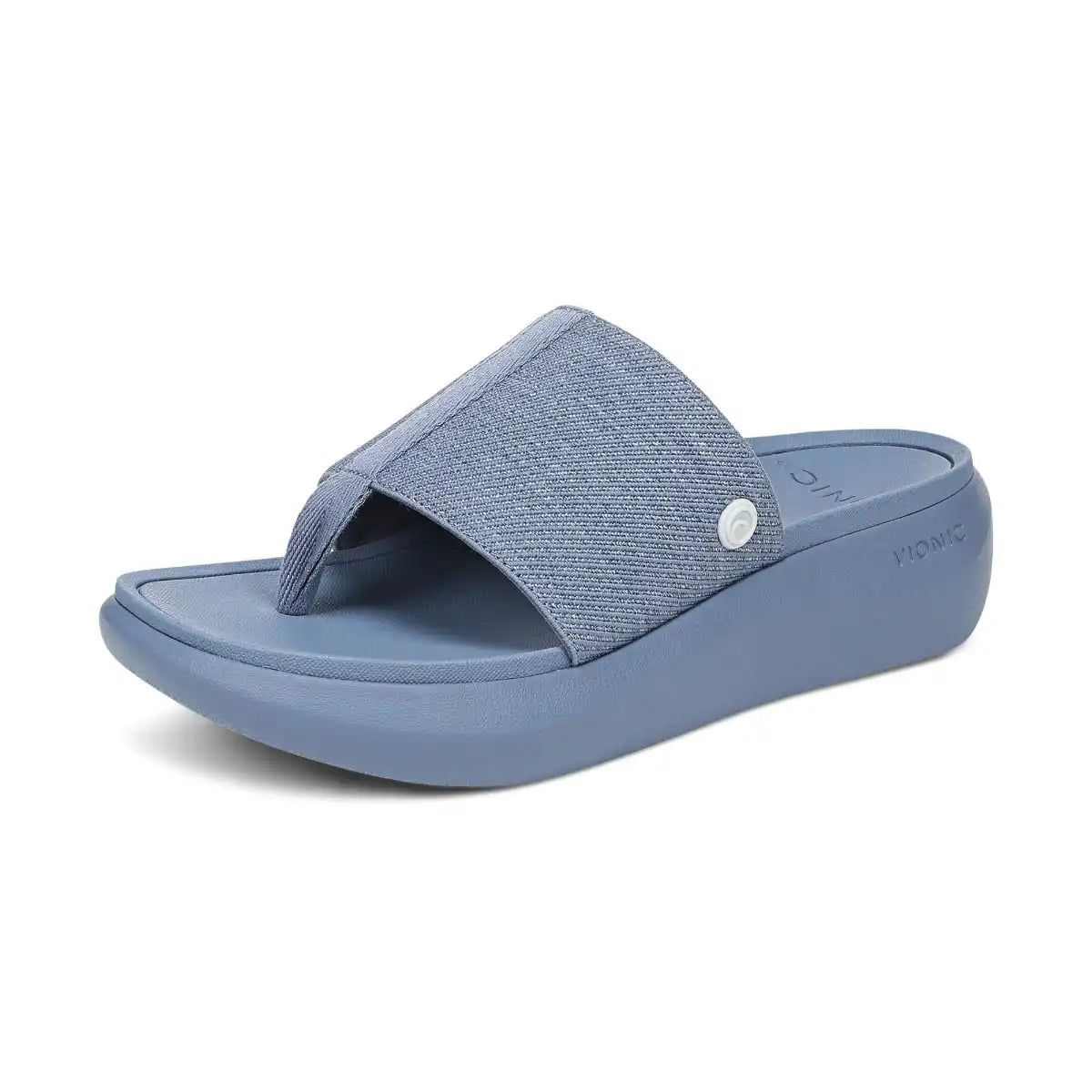 Beach Aqua Platform Toe Post Sandal Pacific Blue