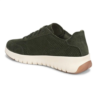 Uptown Sneaker Olive Moss Snake Embossed Nubuck