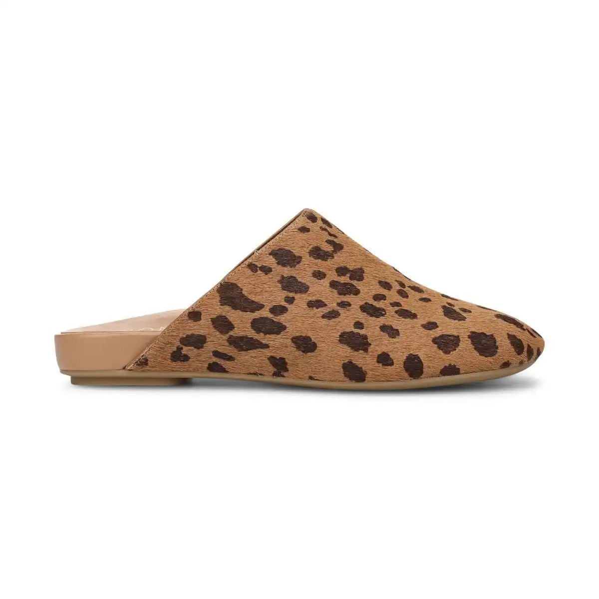 Opal Slip On Mule Tan Leopard Haircalf